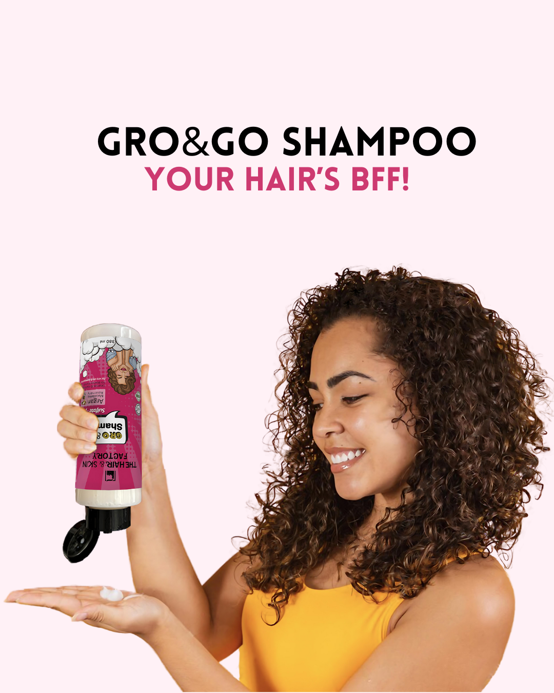 GRO&GO Argan Shampoo - Sulfate Free - 380 ml